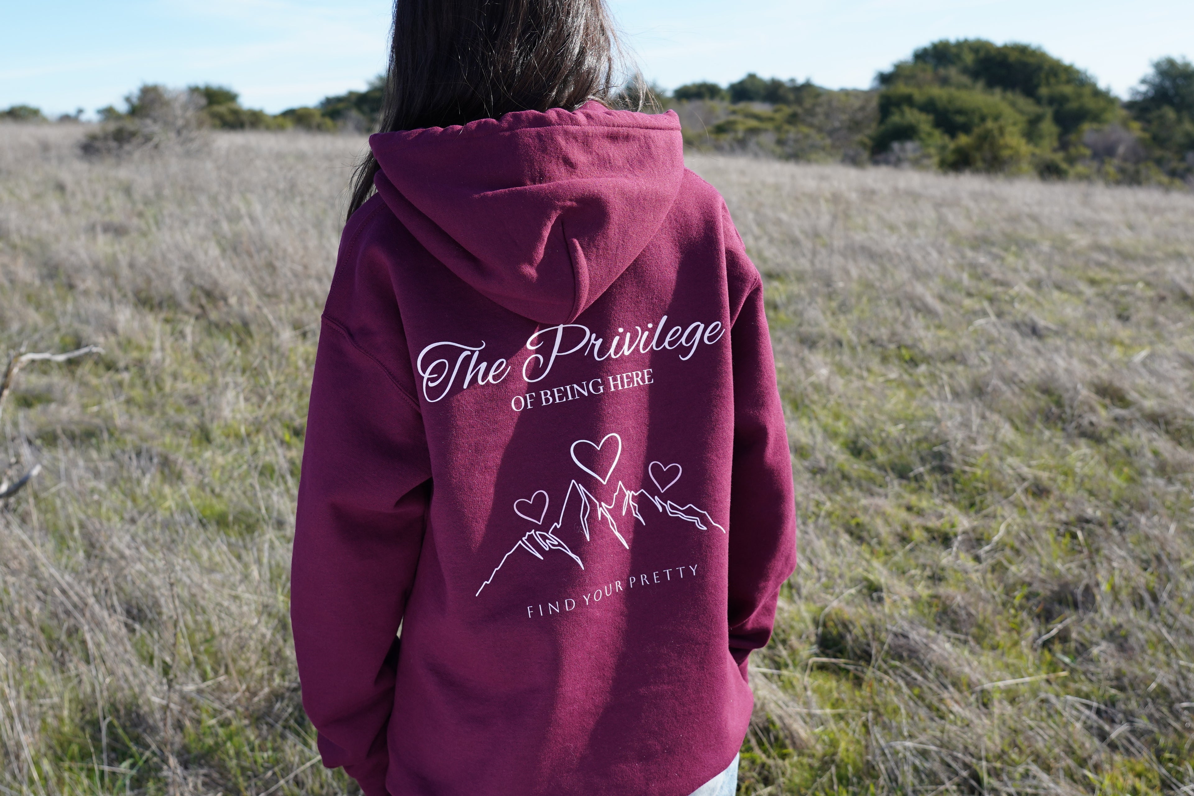 The Privilege of Being Here Hoodie | Pretty Peaks