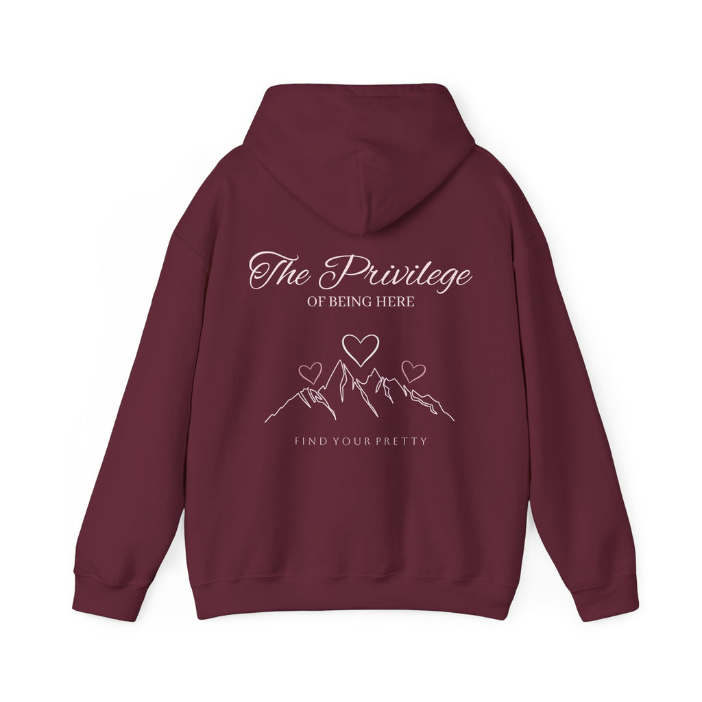 The Privilege of Being Here Hoodie | Pretty Peaks